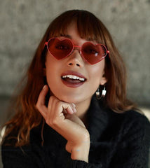 Luciana Heart-shaped Full frame Metal Sunglasses