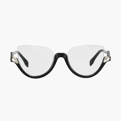 Fannie Cateye  Semi-rimless Acetate Eyeglasses