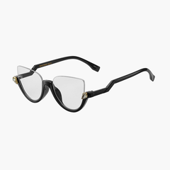Fannie Cateye Semi-rimless Acetate Eyeglasses