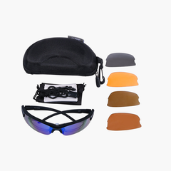 Stan Rectangle Acetate Sport Sunglasses Set