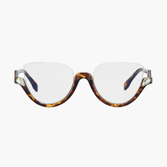 Fannie Cateye  Semi-rimless Acetate Eyeglasses