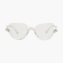 Fannie Cateye  Semi-rimless Acetate Eyeglasses