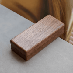 Premium Walnut Wood Vintage Eyewear Case