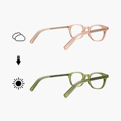 Lunoray Acetate Rectangle Photochromic Glasses