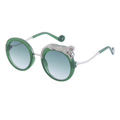Radiant Round Leopard Sunglasses