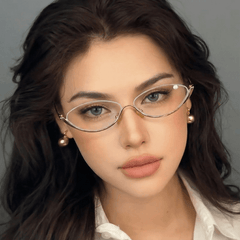 Zarelle half-rim cat-eye glasses