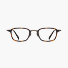 Tortoiseshell eyeglasses on a white background