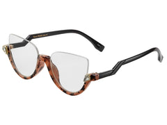 Fannie Cateye  Semi-rimless Acetate Eyeglasses - Famool