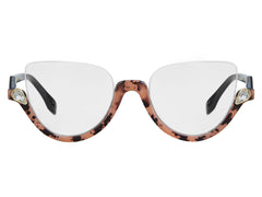 Fannie Cateye  Semi-rimless Acetate Eyeglasses - Famool