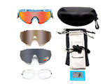 Tracy Rectangle Full frame Acetate Cycling Sport Sunglasses Kit