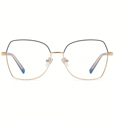 Enid Geometric Full frame Metal Eyeglasses - Famool