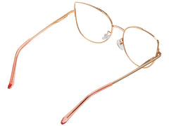 Delica Cateye Full Frame Metal Eyeglasses - Famool