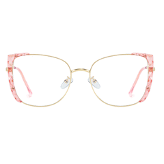 Cora Cateye Full frame Metal Eyeglasses - Famool