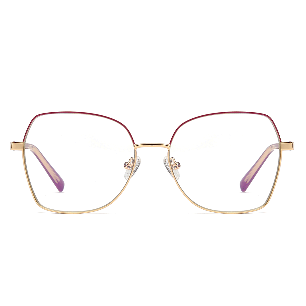 Enid Geometric Full frame Metal Eyeglasses - Famool