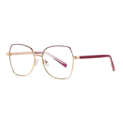 Enid Geometric Full frame Metal Eyeglasses - Famool