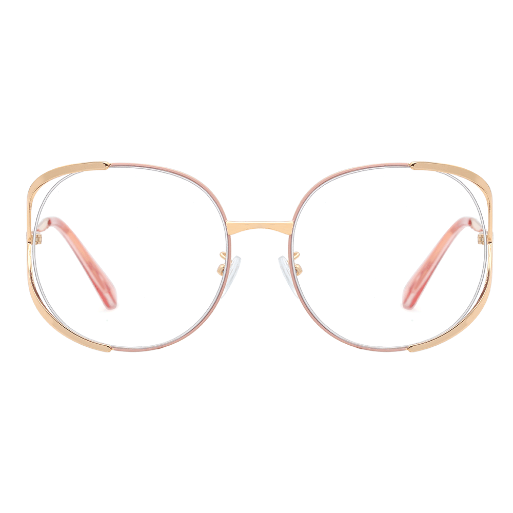 Doreen Oval Full frame Metal Eyeglasses - Famool
