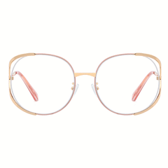 Doreen Oval Full frame Metal Eyeglasses - Famool
