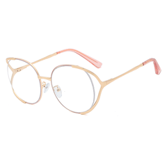 Doreen Oval Full frame Metal Eyeglasses - Famool