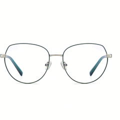 Elaine Oval Full frame Metal Eyeglasses - Famool