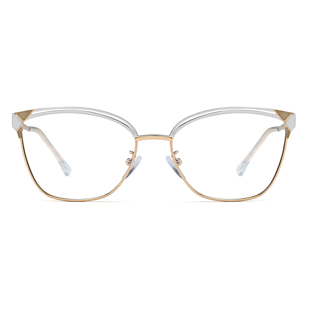 Freda  Oval Full frame Metal Eyeglasses - Famool