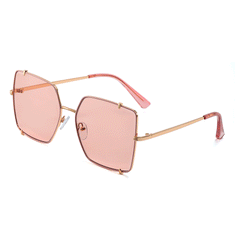 Isabelle Geometric Full frame Metal Sunglasses - Famool