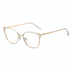 Freda  Oval Full frame Metal Eyeglasses - Famool