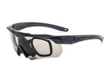Lawrence Rectangle Acetate Tactical Sunglasses With Anti Fog Lens