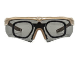 Lawrence Rectangle Acetate Tactical Sunglasses With Anti Fog Lens