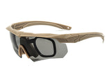 Lawrence Rectangle Acetate Tactical Sunglasses With Anti Fog Lens
