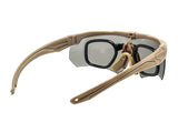 Lawrence Rectangle Acetate Tactical Sunglasses With Anti Fog Lens